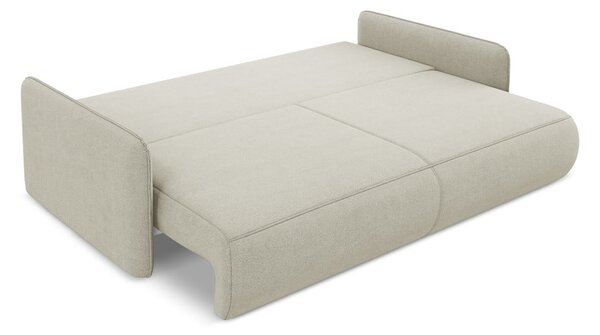 Krem sklopiva/s prostorom za odlaganje sofa 216 cm Nanea – Makamii