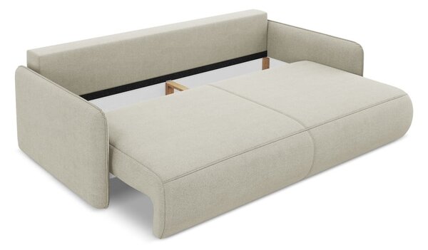 Krem sklopiva/s prostorom za odlaganje sofa 216 cm Nanea – Makamii