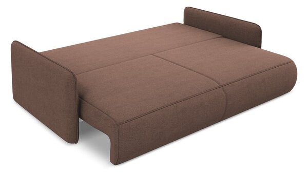Ružičasta sklopiva/s prostorom za odlaganje sofa 216 cm Nanea – Makamii