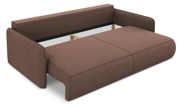 Ružičasta sklopiva/s prostorom za odlaganje sofa 216 cm Nanea – Makamii