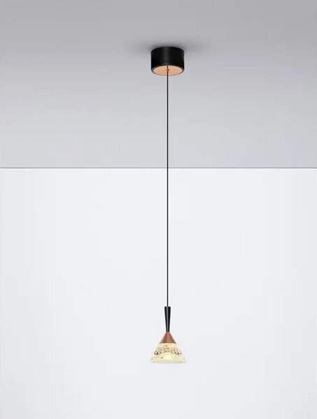 PALUZ VISILICA LED/3000K/7W/345Lm/CRNA & ROSE GOLD NL9186963