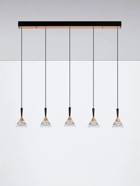 PALUZ VISILICA LED/3000K/30W/1558Lm/CRNA & ROSE GOLD NL9186964