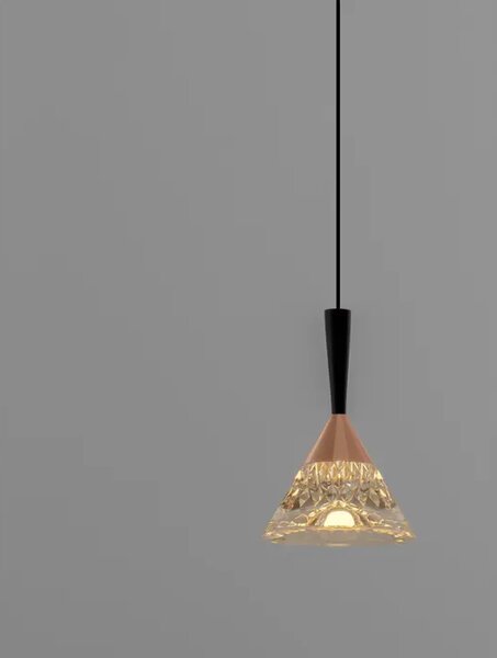 PALUZ VISILICA LED/3000K/7W/345Lm/CRNA & ROSE GOLD NL9186963