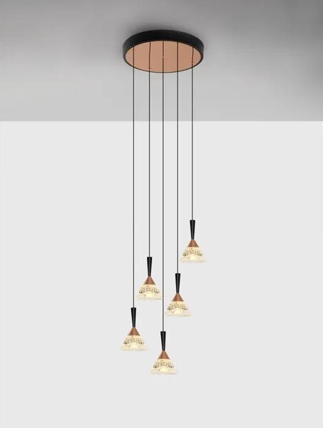 PALUZ VISILICA LED/3000K/30W/1558Lm/CRNA & ROSE GOLD NL9186965