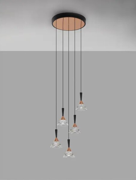 PALUZ VISILICA LED/3000K/30W/1558Lm/CRNA & ROSE GOLD NL9186965