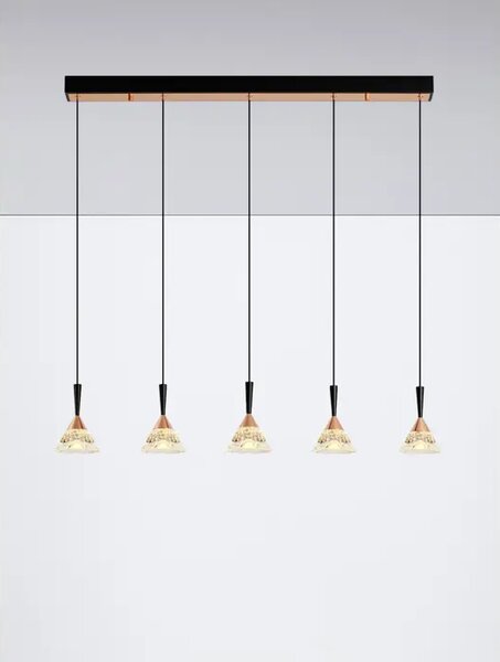 PALUZ VISILICA LED/3000K/30W/1558Lm/CRNA & ROSE GOLD NL9186964