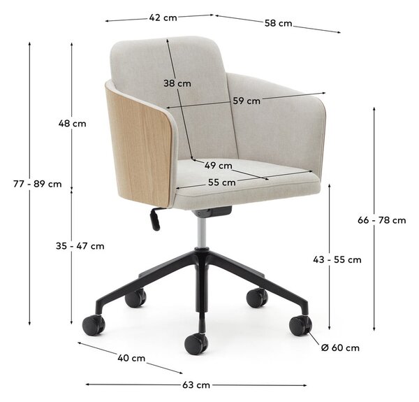 Uredska stolica Madai – Kave Home
