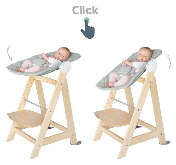 Svijetlo zelena/u prirodnoj boji dječja blagovaonska stolica Style Born Up 2in1 – Roba