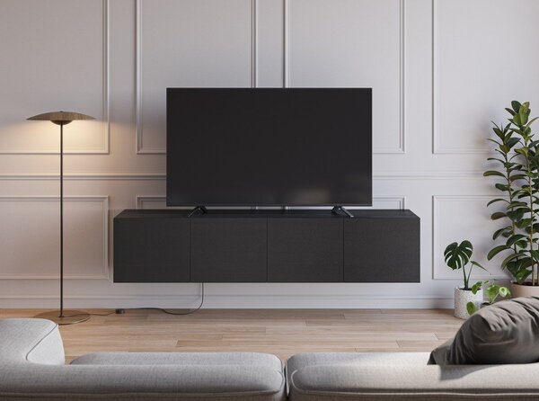 Crna TV komoda 180x38x35 cm Daroca – Marckeric