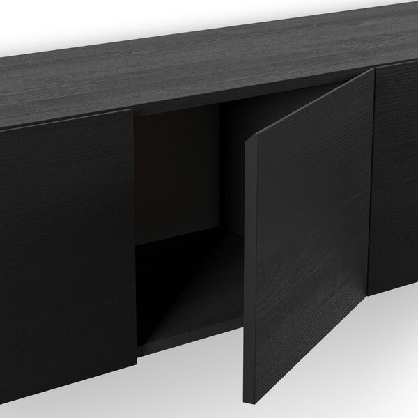 Crna TV komoda 180x38x35 cm Daroca – Marckeric