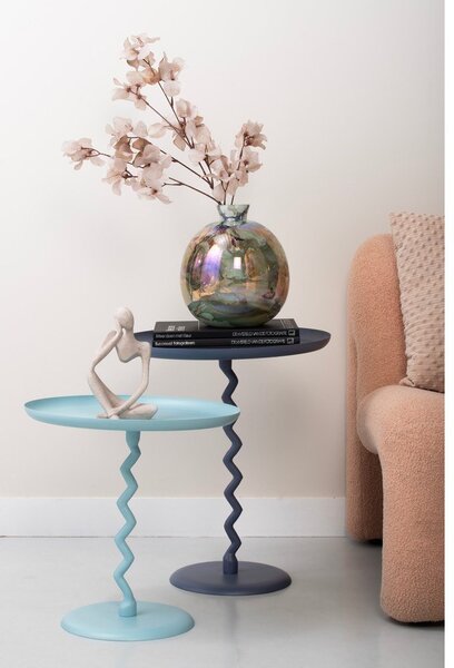 Metalni okrugao pomoćni stol ø 40 cm Zig Zag – Leitmotiv