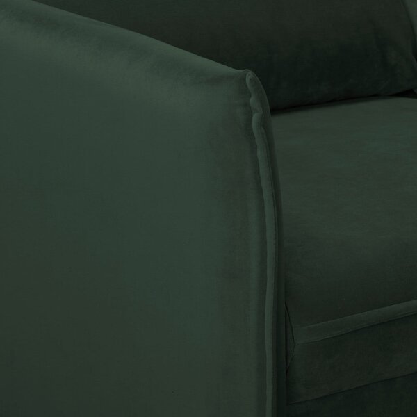 Tamno zelena baršunasta sofa 138 cm Juli – Ropez