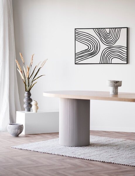 Blagovaonski stol s pločom stola u dekoru jasena 100x220 cm Solva – House Nordic