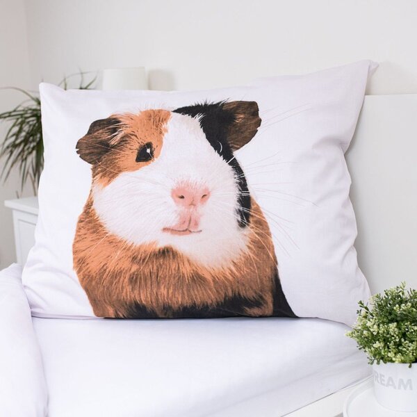 Bijela pamučna dječja posteljina za krevet za jednu osobu 140x200 cm Guinea Pig – Jerry Fabrics