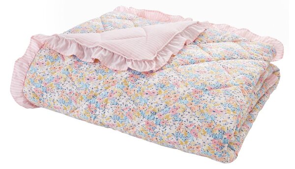 Ružičasti prošiven prekrivač 220x230 cm Darcy Floral – Catherine Lansfield