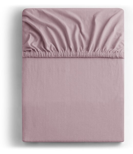Prljavo roza plahta s gumom od jeseya 90x200 cm Amber – Restilo