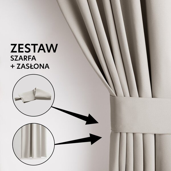 Bež zavjesa za djelomično zamračenje 140x270 cm Kierra – Restilo
