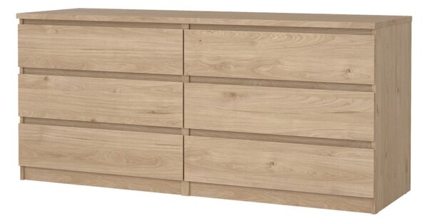 Komoda u dekoru hrasta u prirodnoj boji 154x70x50 cm Naia – Tvilum