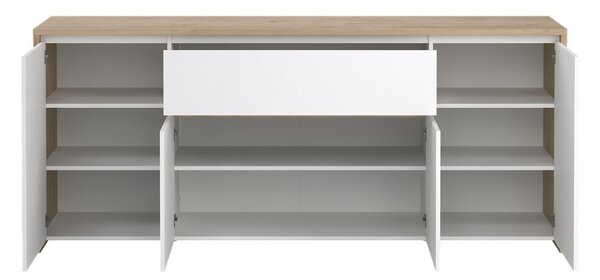 Bijela/u prirodnoj boji komoda u dekoru hrasta 197x84x48 cm Next – Tvilum