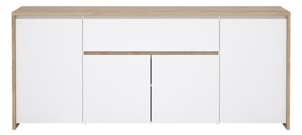 Bijela/u prirodnoj boji komoda u dekoru hrasta 197x84x48 cm Next – Tvilum