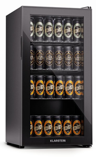 Klarstein Beersafe 74 Slim, hladnjak, 74 litre, 3 police, panoramska staklena vrata