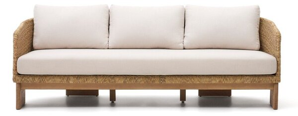 Bež/u prirodnoj boji vrtna sofa od umjetnog ratana Xoriguer – Kave Home