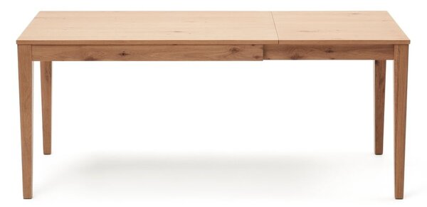 Proširiv blagovaonski stol s dodatnom pločom u dekoru hrasta 80x120 cm Yain – Kave Home