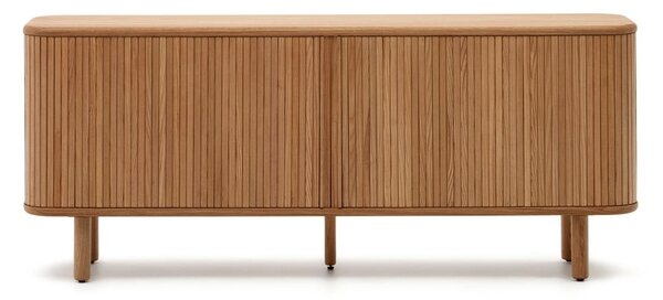 Komoda u dekoru jasena s kliznim vratima u prirodnoj boji 180x75,5x40 cm Mailen – Kave Home