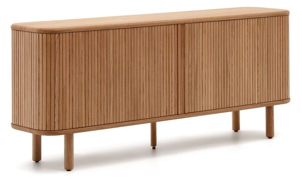 Komoda u dekoru jasena s kliznim vratima u prirodnoj boji 180x75,5x40 cm Mailen – Kave Home
