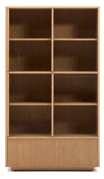 Vitrina u dekoru hrasta s kliznim vratima u prirodnoj boji 100x174x40 cm Helvine – Kave Home