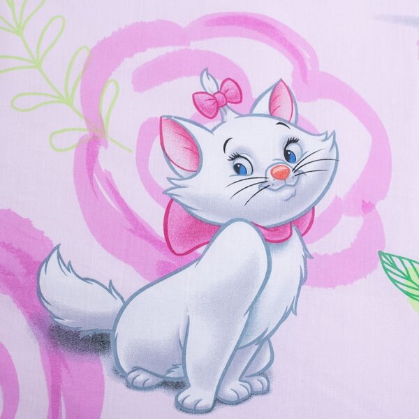 Ružičasta pamučna dječja posteljina za krevet za jednu osobu 140x200 cm Marie Cat "Pink" – Jerry Fabrics