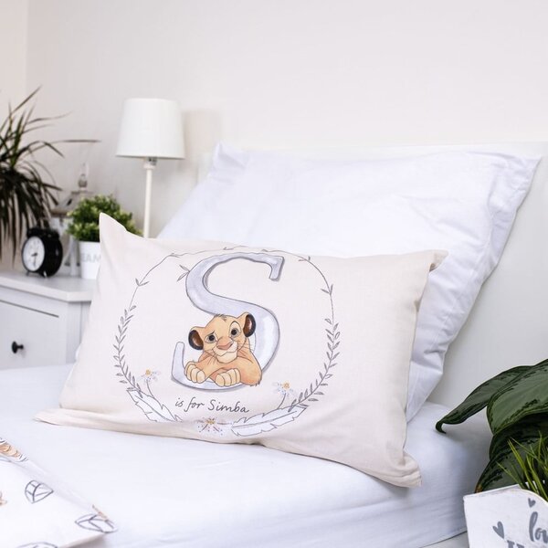 Svijetlo žuta pamučna dječja posteljina za dječji krevetić 100x135 cm Lion King "Best Friends" – Jerry Fabrics