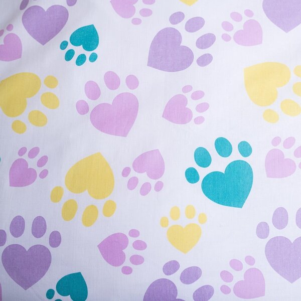 Bijela pamučna dječja posteljina za krevet za jednu osobu 140x200 cm Kitten "Colour" – Jerry Fabrics
