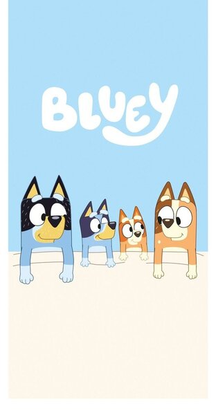 Plavi/bež pamučan dječji ručnik 70x140 cm Bluey – Jerry Fabrics