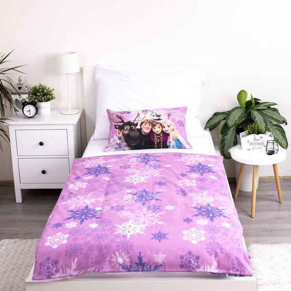 Pamučna dječja posteljina za dječji krevetić 100x135 cm Frozen "Purple" – Jerry Fabrics