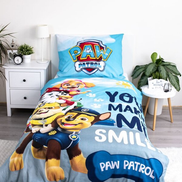 Pamučna dječja posteljina sa svjetlećim efektom za krevet za jednu osobu 140x200 cm Paw Patrol – Jerry Fabrics