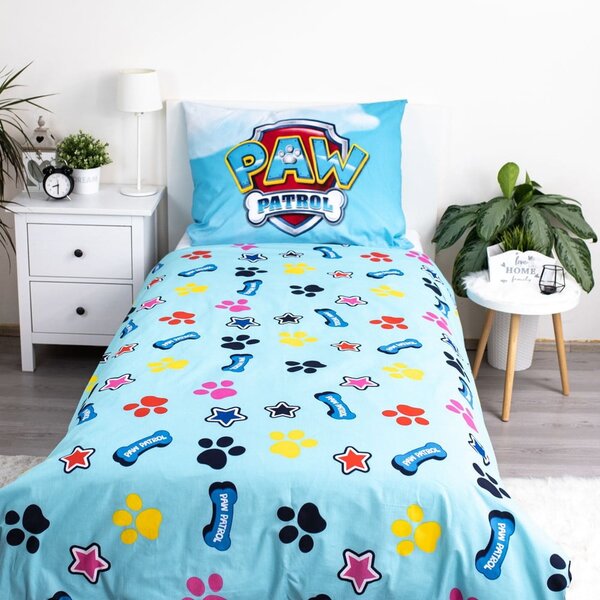 Pamučna dječja posteljina sa svjetlećim efektom za krevet za jednu osobu 140x200 cm Paw Patrol – Jerry Fabrics