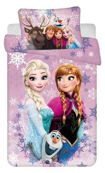Pamučna dječja posteljina za dječji krevetić 100x135 cm Frozen "Purple" – Jerry Fabrics
