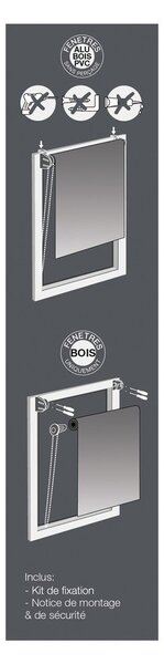 Antracitno sive tekstilne rolete 60x180 cm Forelista – douceur d'intérieur