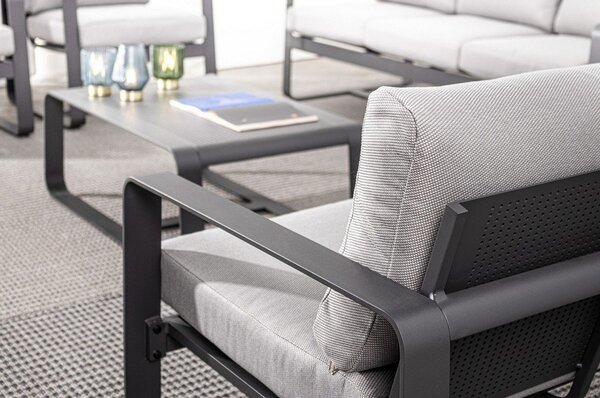 Siva vrtna sofa aluminijska Merrigan – Bizzotto