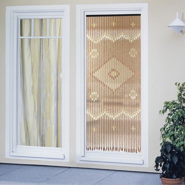 Zavjesa za vrata od bambusa u prirodnoj boji 90x200 cm Rhombus – Maximex