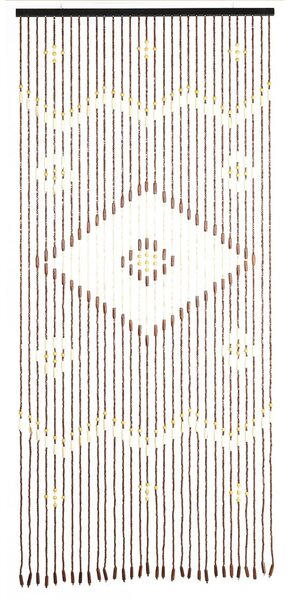 Zavjesa za vrata od bambusa u prirodnoj boji 90x200 cm Rhombus – Maximex