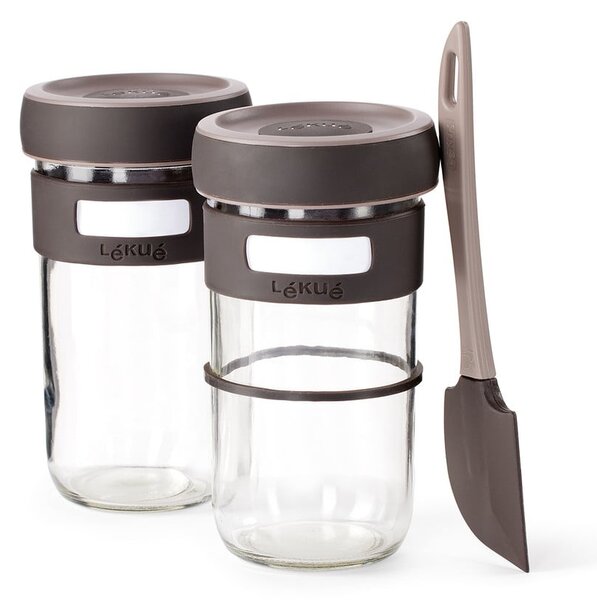 Set za pripremu tijesta s kvascem s lopaticom 2 kom 700 ml – Lékué