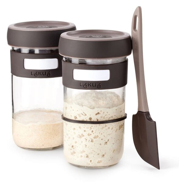 Set za pripremu tijesta s kvascem s lopaticom 2 kom 700 ml – Lékué