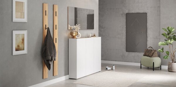 Bijeli ormarić u dekoru hrasta 138x105x25 cm Libbiano – Germania