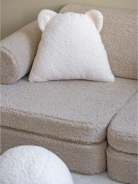 Svjetlo smeđi dječji kauč od bouclé tkanine 132 cm Settee – Wigiwama