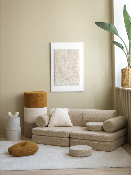 Svjetlo smeđi dječji kauč od bouclé tkanine 132 cm Settee – Wigiwama