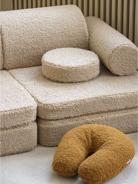 Svjetlo smeđi dječji kauč od bouclé tkanine 132 cm Settee – Wigiwama