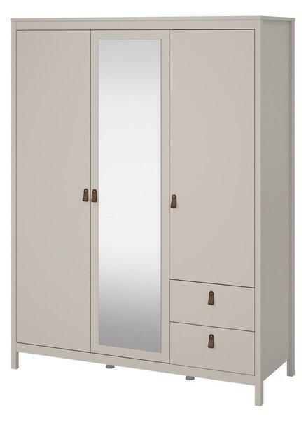 Sivo-bež ormar s ogledalom 150x199x58 cm Madrid – Tvilum