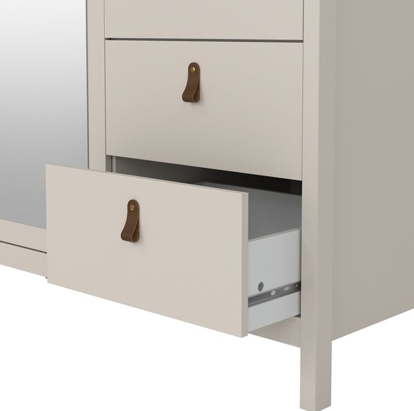 Sivo-bež ormar s ogledalom 150x199x58 cm Madrid – Tvilum